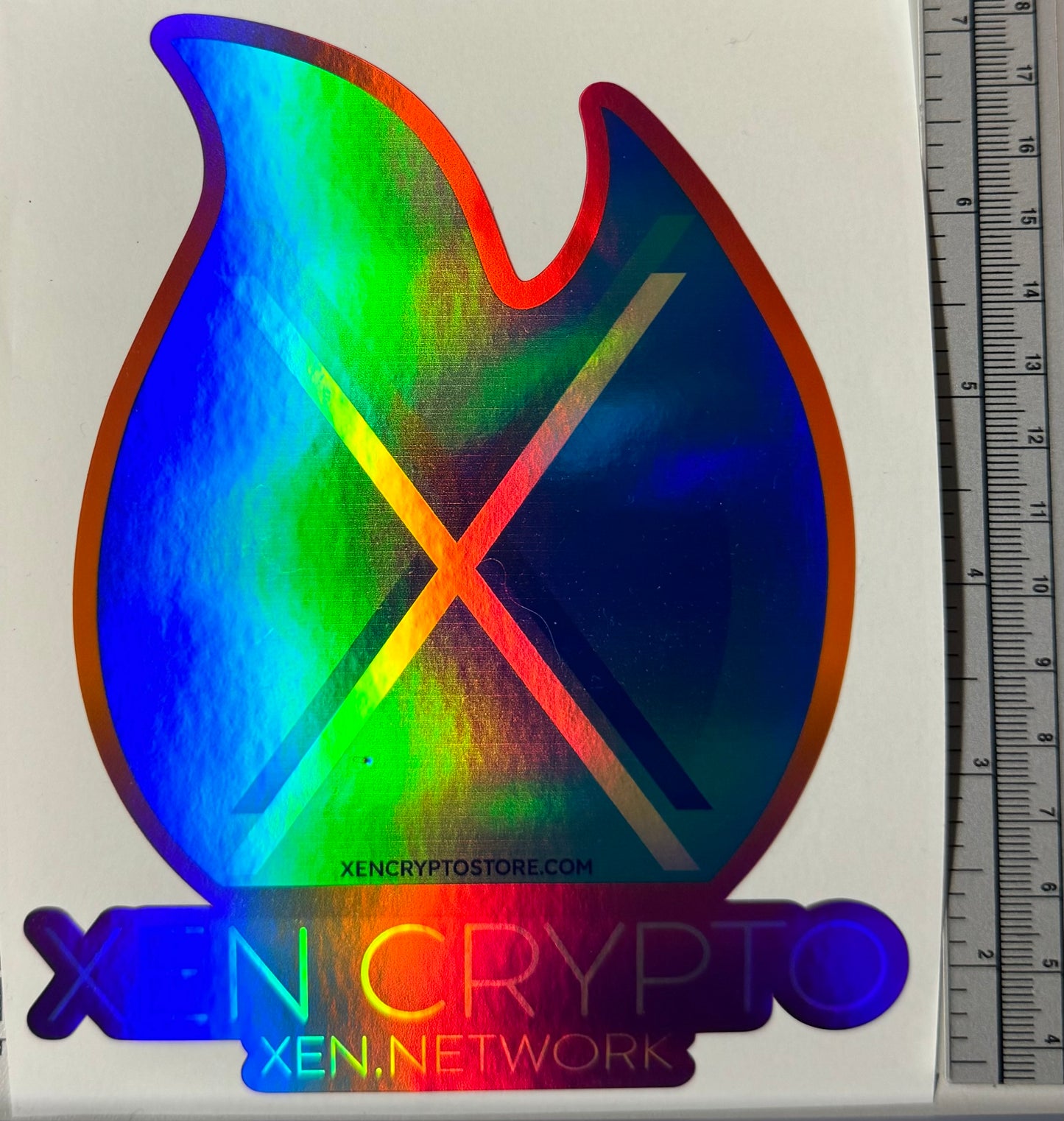 Stickers - 6" Silver, Rainbow Holographic