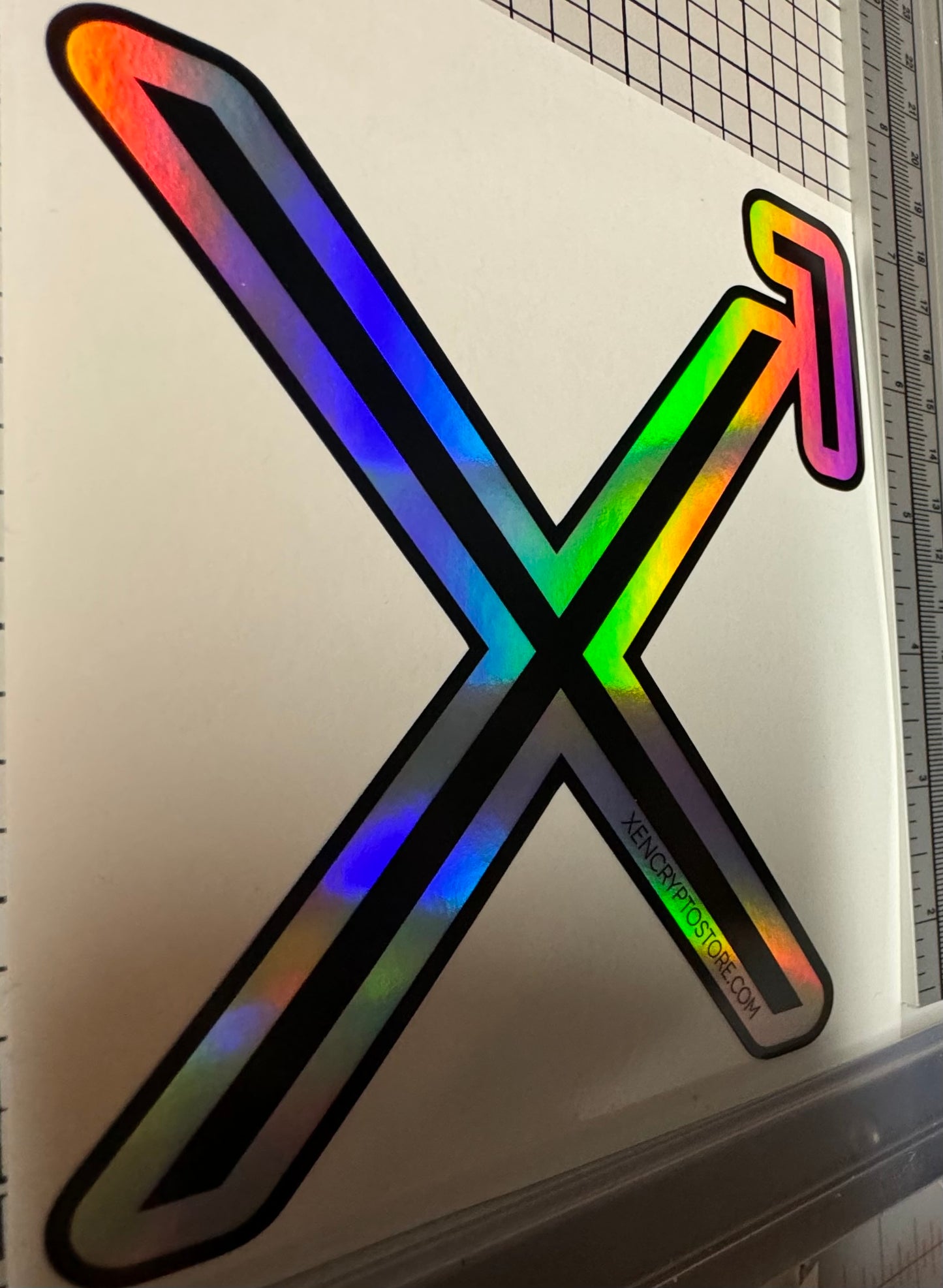 Stickers - 6" Silver, Rainbow Holographic